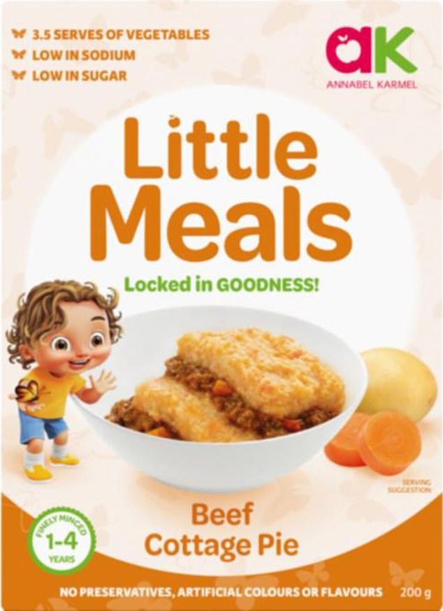 Food Standards Australia on Monday recalled Patties Food Group's Little Meals Beef Cottage Pie 200g (pictured)
