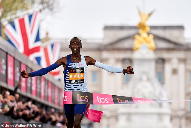 Kiptum set the second-fastest marathon time ever in the London race last year