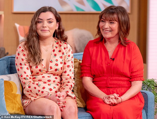 Lorraine Kelly's only daughter Rosie cradled her growing belly as she told how she had been on the road for 12 weeks.