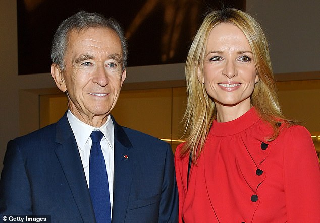 Fortune: LVMH founder and chief executive Bernard Arnault (pictured with his daughter Delphine) is the richest man in the world with a fortune of £175bn.