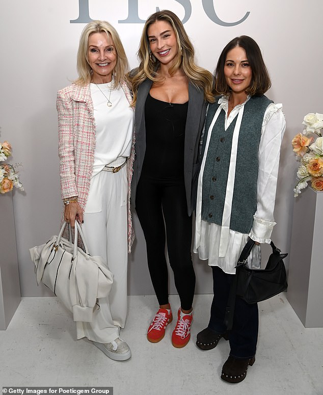 Louise Thompson and her mother Karen came out to support the launch of Zara McDermott's new clothing brand in London on Wednesday after she revealed her stoma bag.
