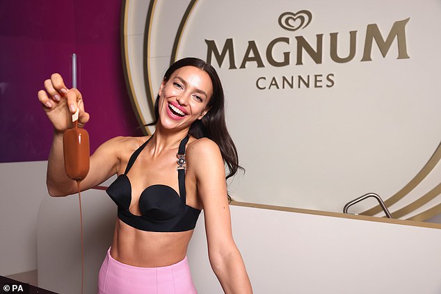 Magnum force: model Irina Shayk makes her own ice cream in Cannes