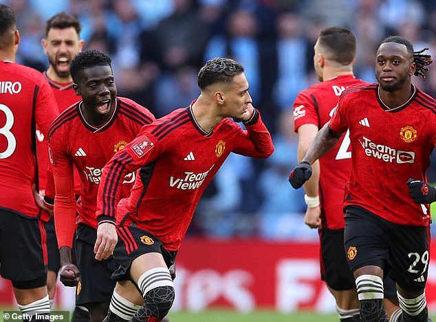 Antony cheekily stroked his ear to the heartbroken Coventry City players after Manchester United beat them on penalties to reach the FA Cup final.