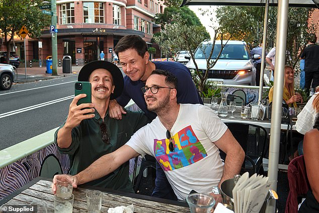 Mark Wahlberg (pictured) absolutely delighted locals at a Surry Hills pub when he stopped by for a drink on Friday.