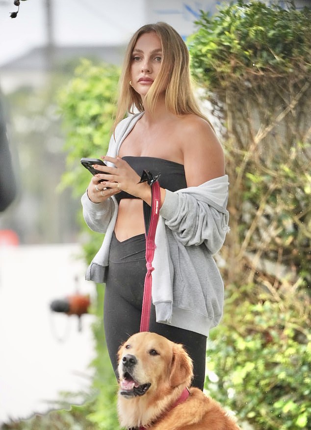 Married At First Sight's Eden Harper was spotted without her wedding ring while out walking her dog on the Gold Coast on Friday.