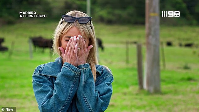 The actress and physical medium strangely burst into tears after seeing a herd of cows during her honeymoon.