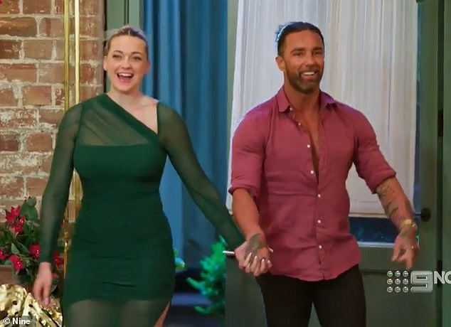Controversial Married At First Sight couple Jack Dunkley, 34 (right) and Tori Adams, 27 (left), were greeted with a surprise during Sunday night's explosive reunion.