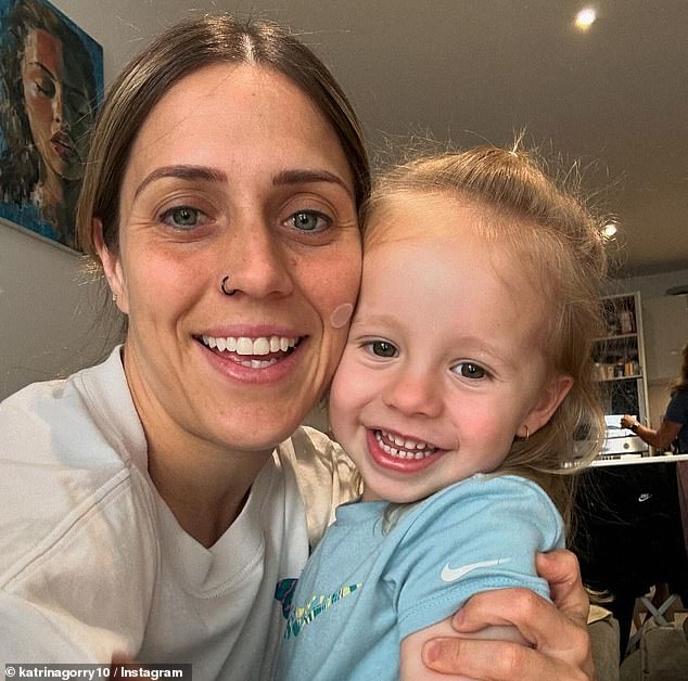 Katrina Gorry has opened up about the harsh truth of being a hurting mother with her daughter Harper (pictured together)