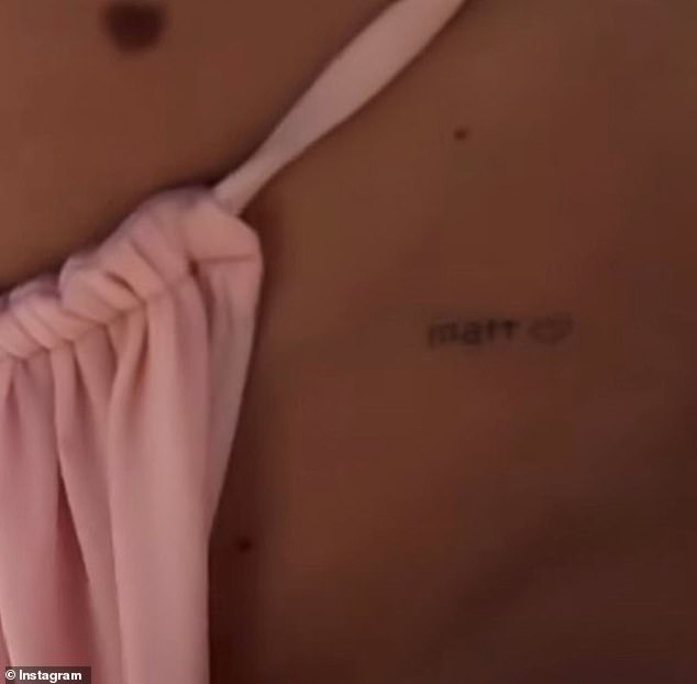 Pictured is a close-up of Tammy's tattoo.