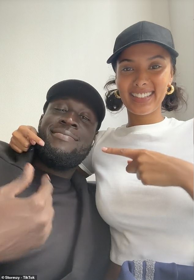 The Love Island presenter (pictured with the rapper last month) shared on Instagram Stories that she had enjoyed a relaxing spa day with one of her friends.