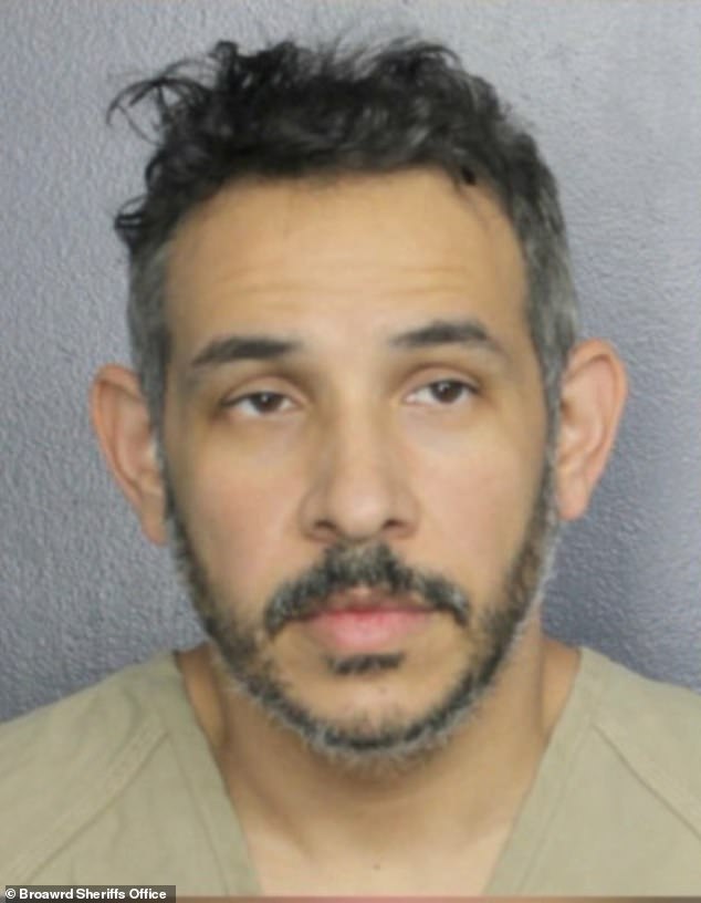 Court documents show Aponte (pictured) and his wife had been messaging about their martial problems the morning of the murders.