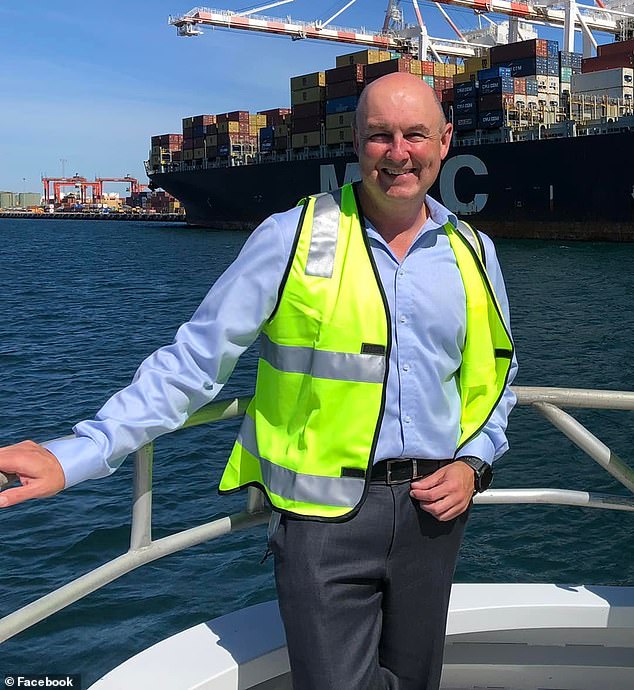 Fremantle Ports chief executive Michael Parker (pictured) died at the company's headquarters shortly after 9am on Wednesday morning.