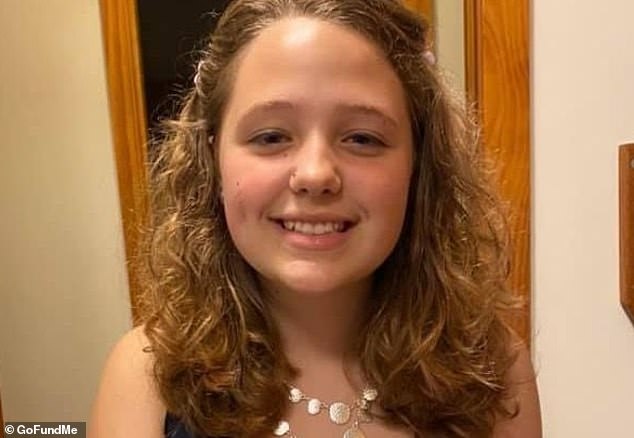Police say Crumbley's first victim was freshman Phoebe Arthur (pictured), who was shot in the face but miraculously survived.  In total 11 people were shot, four of whom died