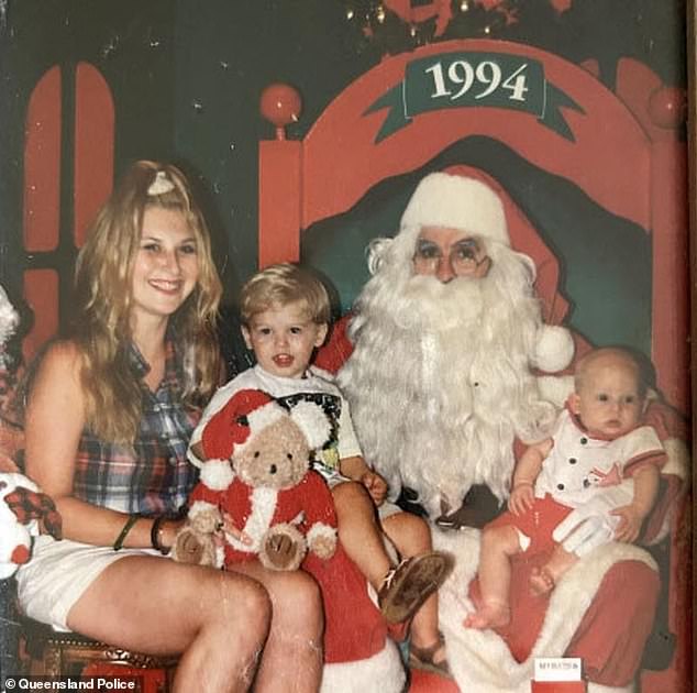 Last family photo of Santa: Tammy Dyson (pictured with her young children Jyles and Rainey Lebler) disappeared in July 1995, months after this photo was taken.