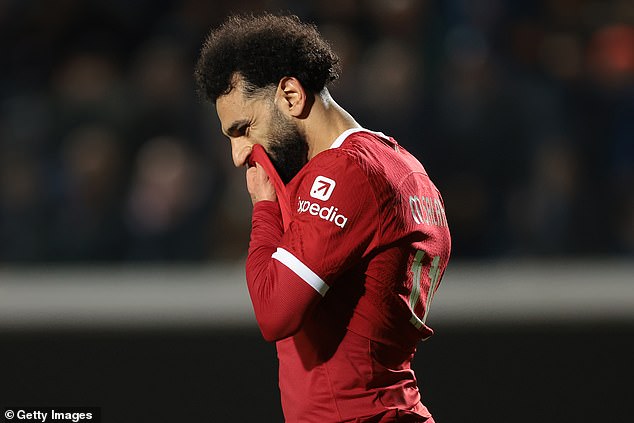 Mo Salah missed a crucial opportunity in the first half as Liverpool were knocked out of the Europa League by Atalanta.
