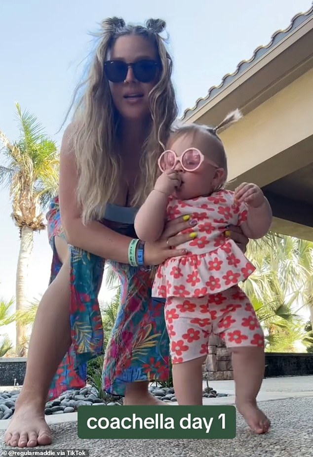 Maddie Banister is a mother living in Mexico and shared her experience bringing her 14-month-old to Coachella while showing videos of the young man dancing.