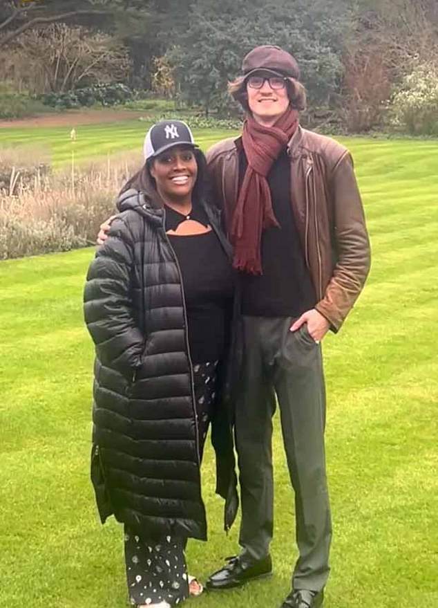 David, pictured with Alison Hammond, left, moved to the UK two years ago to avoid being sent to Ukraine to fight for Vladimir Putin.