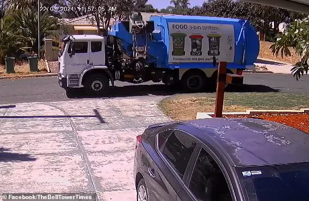 A man from Morley, Western Australia, woke up one morning to find his green bin missing after rubbish collection.