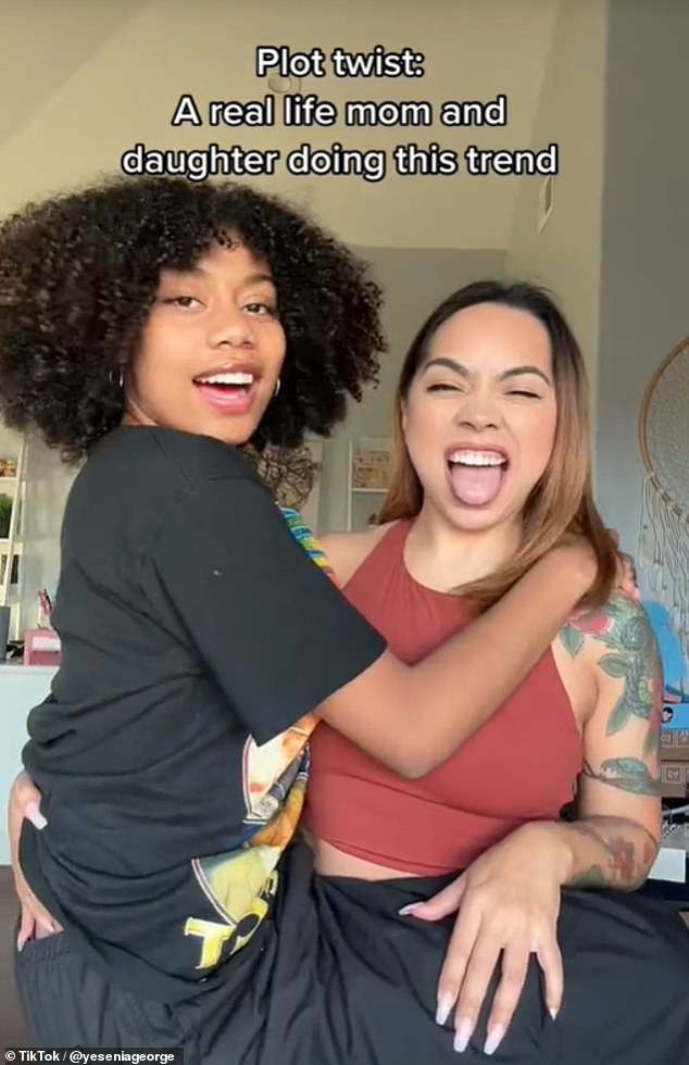In another TikTok where Yesenia (the mother) picks up Aaliyah (daughter) and playfully carries her around the room, people thought it was a joke and they were actually sisters.
