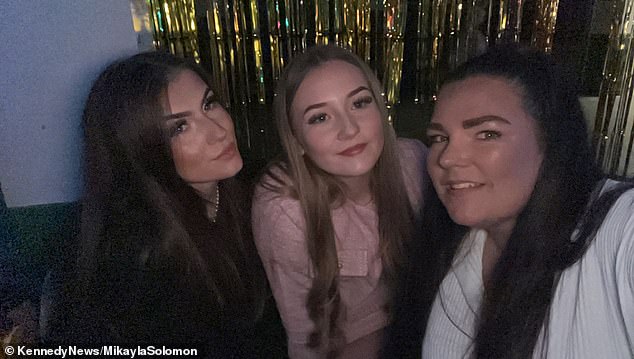 The mother (pictured with her two daughters) urged other parents to take action quickly if they suspect their daughter has taken part in the dangerous challenge.