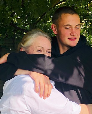 Jackson with his mother, Kathryn, on his 18th birthday in 2020.