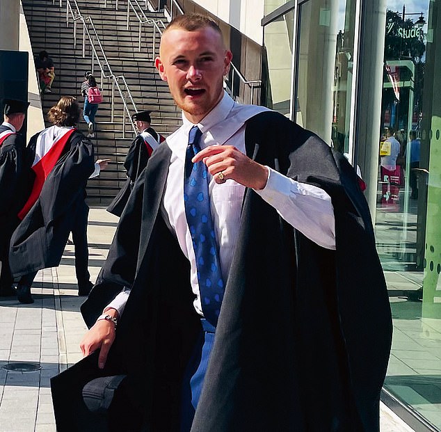 Jackson at his Cardiff University graduation last summer.