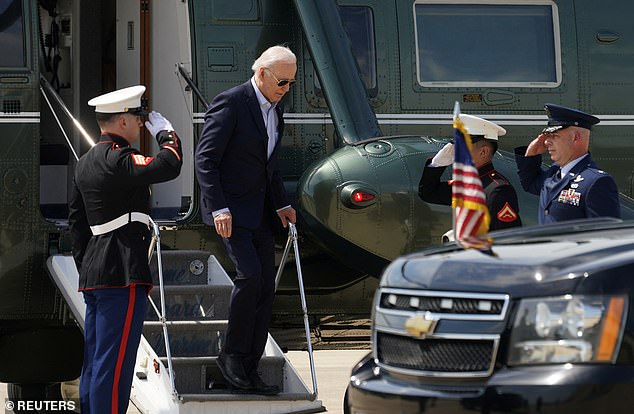 President Joe Biden flew to Wilmington, Delaware, to film a campaign ad, although his campaign released few details about his activities on Tuesday.