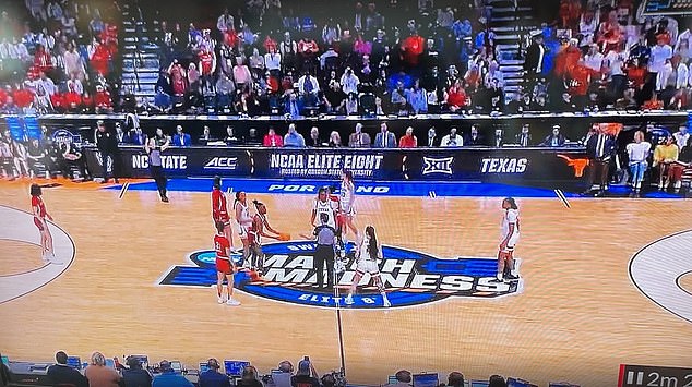 NC State and Texas played on a court in Portland that had different 3-point line distances.