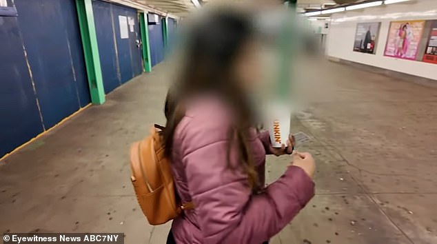 Jamileth, 21, was saved by a security guard who heard her screams and chased the young man away at the 169th Street stop in Jamaica, Queens.