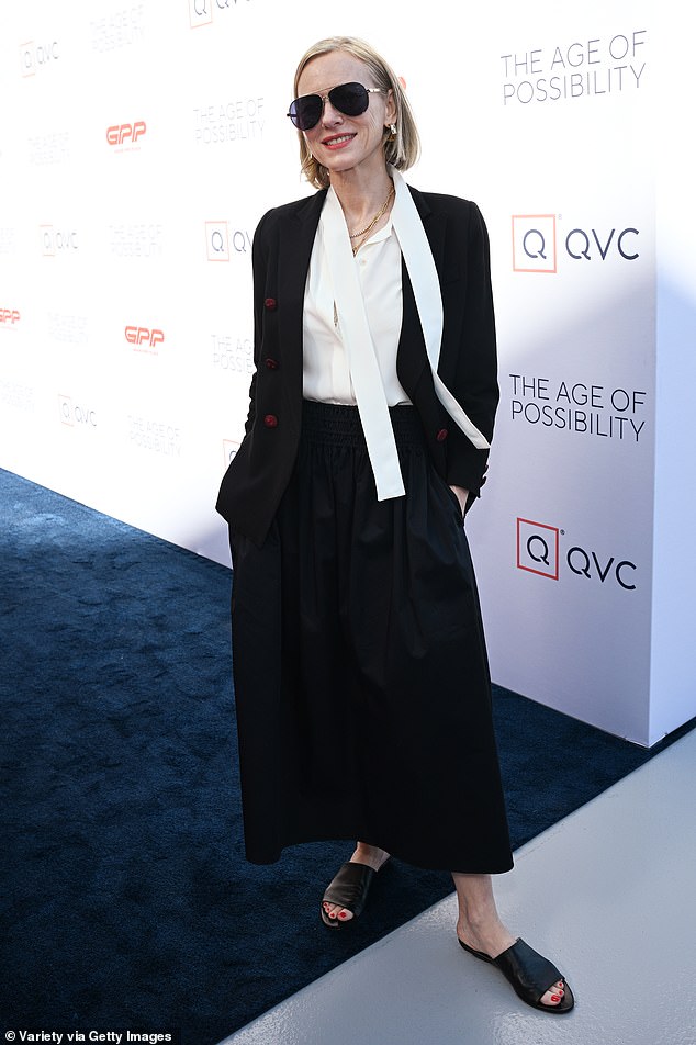 Naomi Watts looked very business chic as she attended the QVC Quintessential 50 Female Celebrity Summit, held at F1 headquarters in Las Vegas on Wednesday.