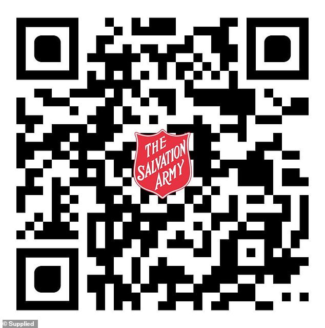A QR code that links to a Salvation Army donation page