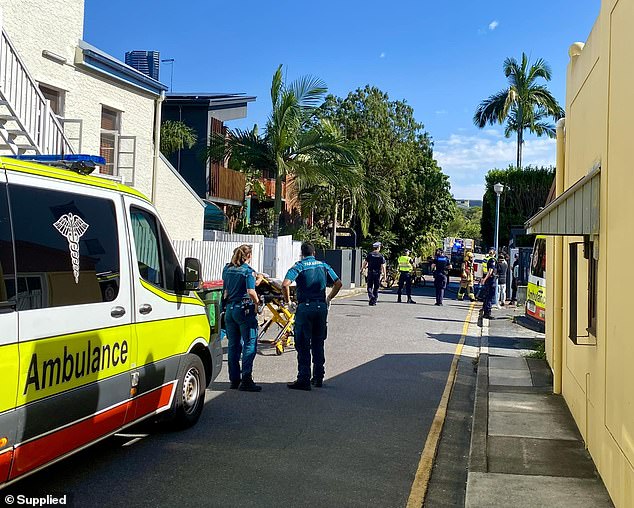 Residents reported hearing an explosion on the corner of Bowen Terrace and Oxley Lane, New Farm, at around 9.15am on Saturday morning.