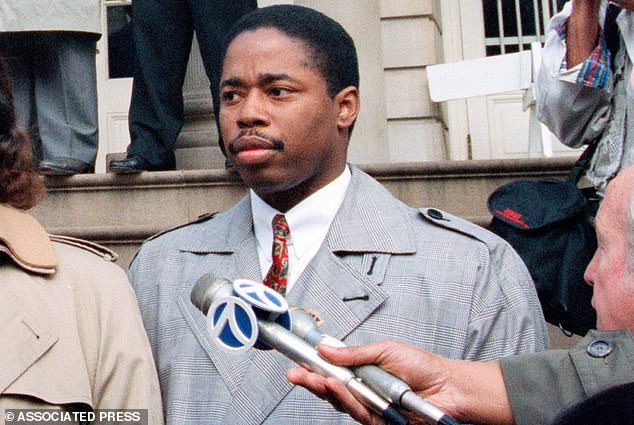 Adams (pictured in 1993) was 33 years old at the time of the alleged sexual assault and was the head of the NYPD Transit Bureau Warden Association, an interpolice organization for black employees.