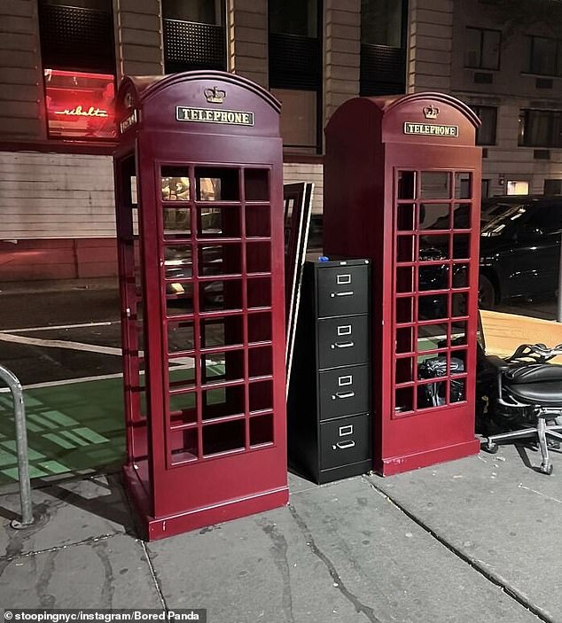 Ring, ring!  People across the US have taken to Instagram page Stooping NYC to share their amazing finds and Bored Panda compiled the best ones in an online gallery, including British phone booths spotted on 12th St. and Broadway in Manhattan, free for a good home.