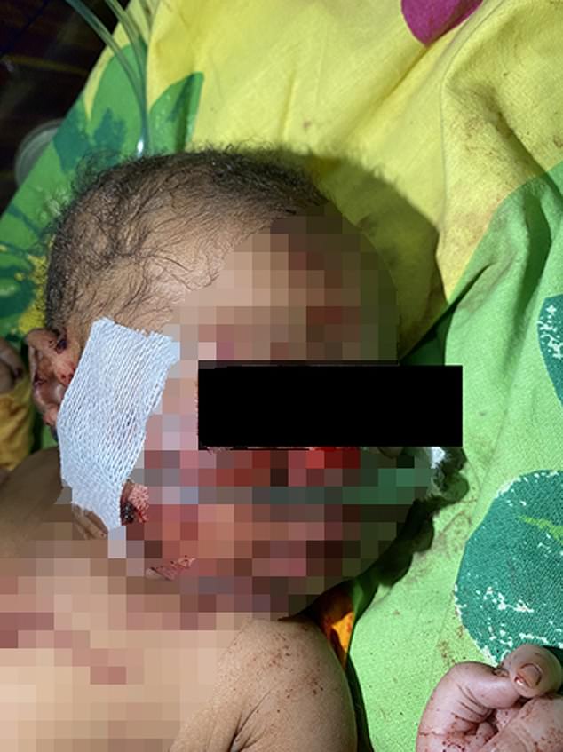 A newborn baby was buried alive by her mother in Uganda but miraculously survived after being trapped underground for six hours.