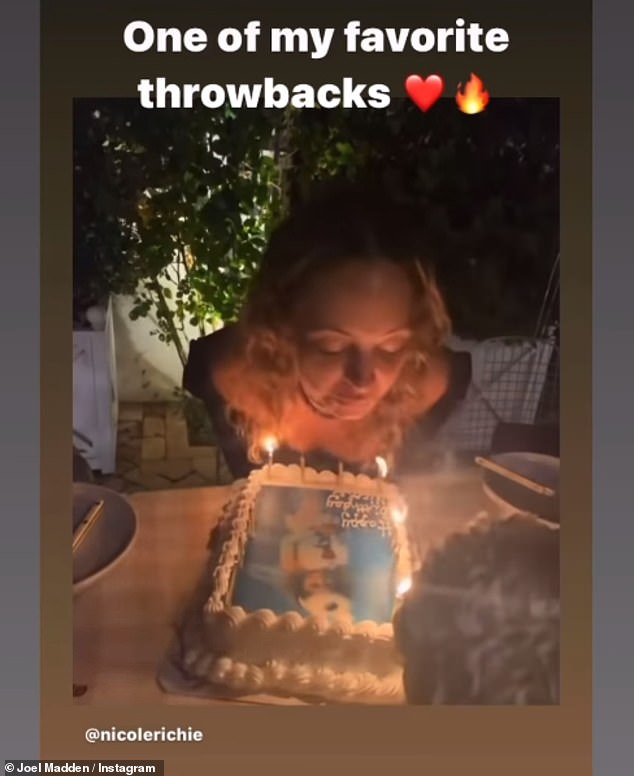 Nicole Richie got an uncomfortable reminder of the time she inadvertently set her own hair on fire on Monday.