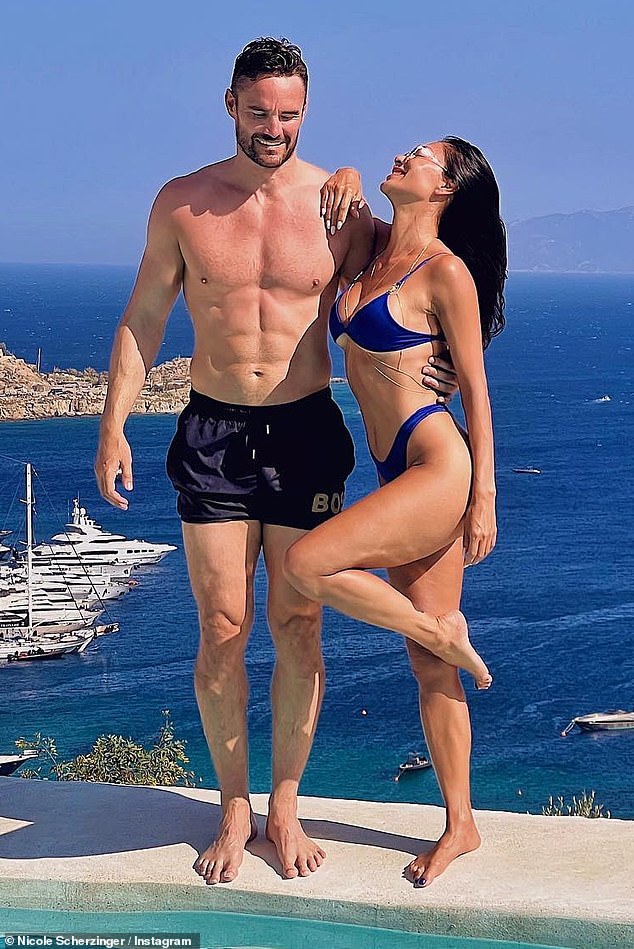 Nicole Scherzinger, 45, gushed about her fiancé Thom Evans' shirtless photoshoot in the latest Men's Health UK addition on Friday.
