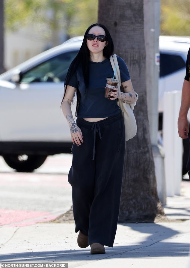 Noah Cyrus was spotted on a coffee date with friends after she controversially 'liked' her sister Miley Cyrus' ex-husband Liam Hemsworth's thirst trap over the weekend.