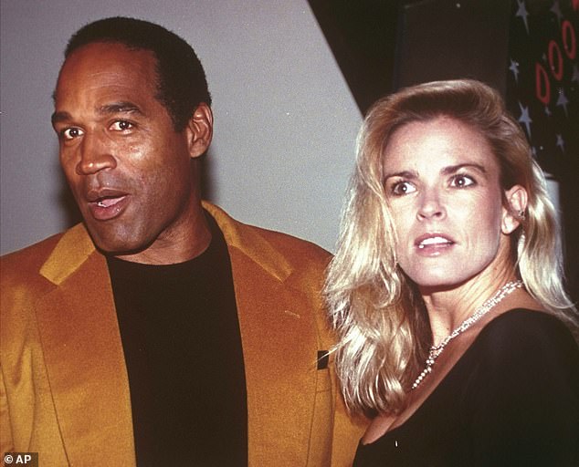 OJ Simpson and his ex-wife Nicole Brown.  The former American football player was found responsible for his death in 1997, but repeatedly denied carrying out the brutal attack.