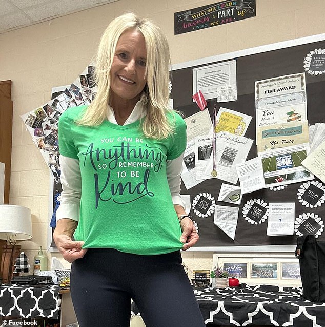 Jennifer Ruziscka, 50, quit her job as an English teacher at Springfield High School after she was placed on administrative leave for operating Onlyfans and Fansly accounts.