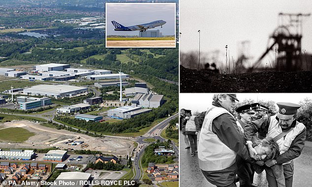 Rebuilt: The site of the Battle of Orgreave now houses a manufacturing research centre, with Rolls-Royce among its occupants.