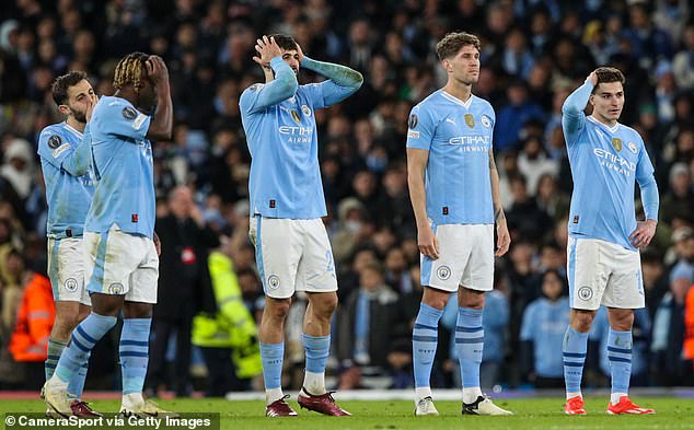 Manchester City was eliminated from the Champions League after being defeated on penalties by Real Madrid.