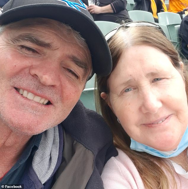 Trevor Schutz, 62, and his wife Catherine, 54, (pictured) were killed in a head-on collision near Penola, south-east South Australia, on Easter Sunday.