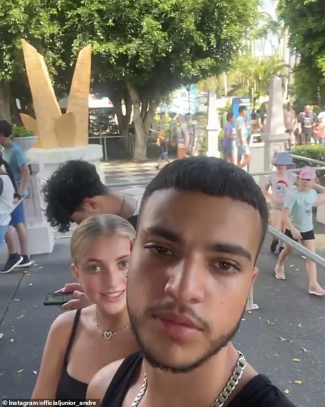 Peter Andre's children, Junior and Princess, are in Australia to visit their elderly grandmother.  In a carousel of images shared on Instagram, the budding singer shared a photo of himself and his 16-year-old sister enjoying the sights of Australia.  In the photo: Junior and Princess Andre.