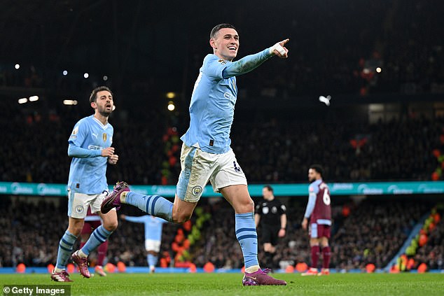 Phil Foden scored a hat-trick as Manchester City crushed Aston Villa on Wednesday night.