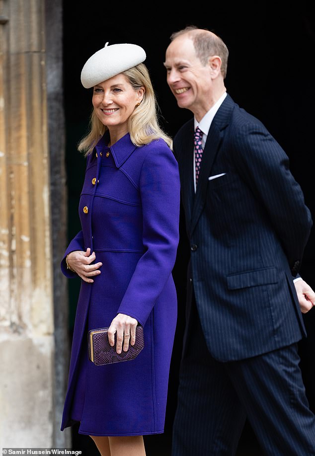 Pictured: The Duke and Duchess of Edinburgh attending the Easter service at Windsor Castle in March.