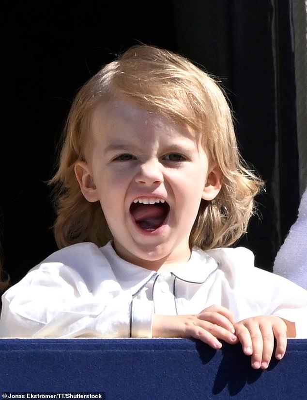 The son of Princess Sofia of Sweden and Prince Carl Philip stole the show with his daring facial expressions.