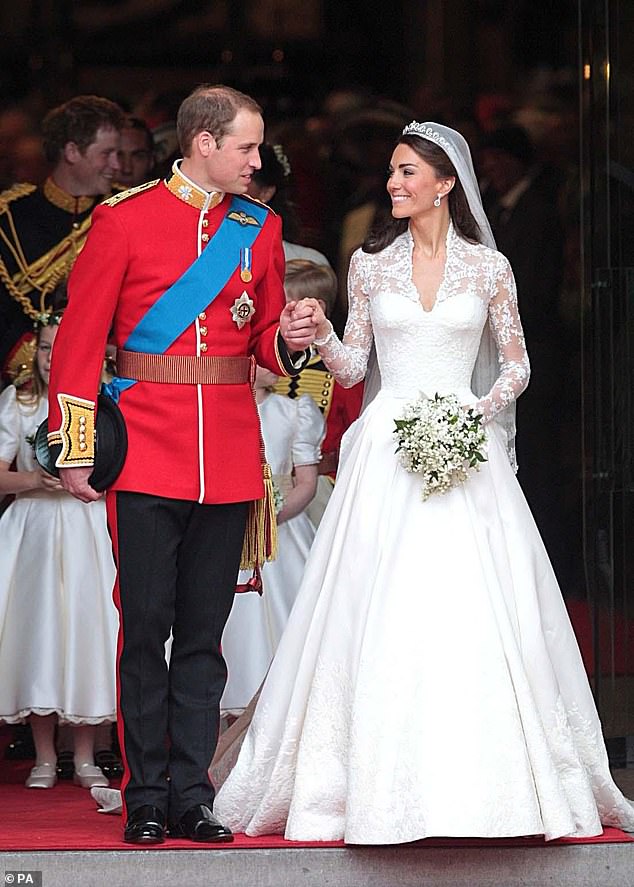Prince William, 41, and Kate Middleton, 42, married at Westminster Abbey in 2011 before around 37 million people in the UK.