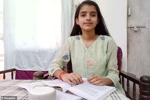 Nikita (pictured), from the Basti district of Uttar Pradesh, northern India, told her Amazon Alexa to play the sounds of a barking dog to scare away a group of monkeys in her kitchen.