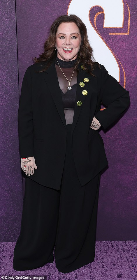Melissa McCarthy also dressed up for the play's opening.